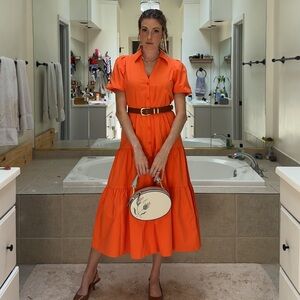 Brochu Walker Vibrant Orange Maxi Dress